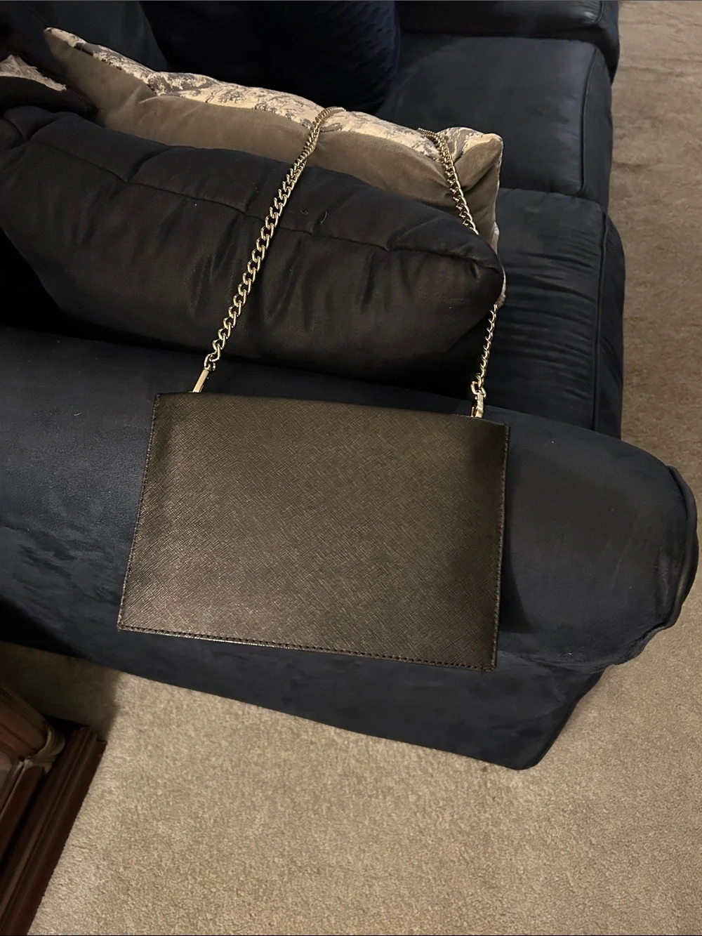 kate spade Black Leather Chain Crossbody Bag